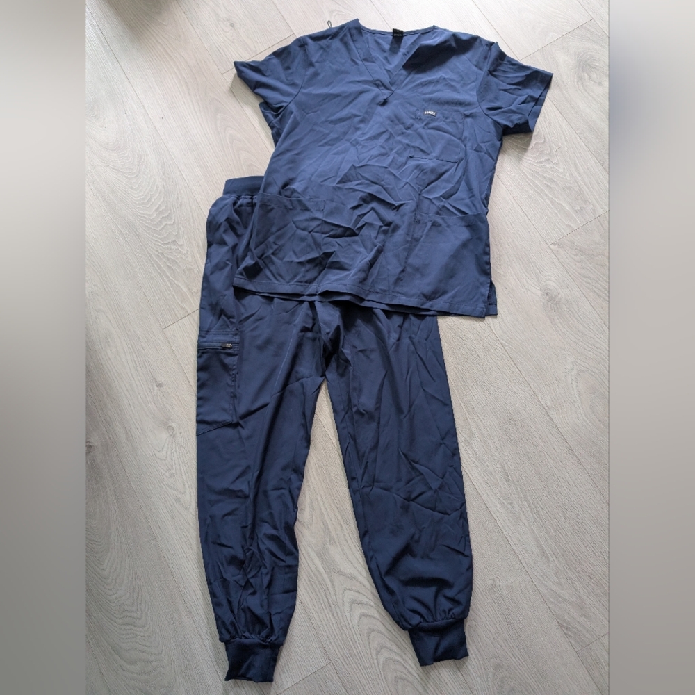 Navy Blue Scrub Set